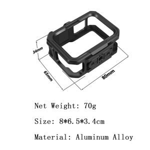 Aluminium Alloy Frame Case For GoPro 13 12 11 10 9 Double Clod Shoe Protective shell For Go Pro Hero 13 12 10 11 9 Accessories
