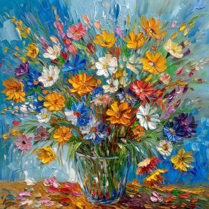 GATYZTORY Oil Painting By Numbers Flower On Canvas With Frame DIY Paint By Numbers On Canvas Handpaint Decor Painting
