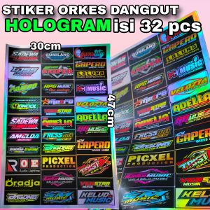 STIKER ORKES JEPARA DAN SEKITAR BAHAN HOLOGRAM 1 LEMBAR