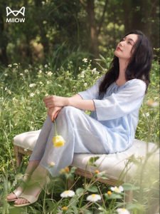 MiiOW | Bộ Đồ Ngủ Phụ Nữ Trung Niên Tencel Lyocell