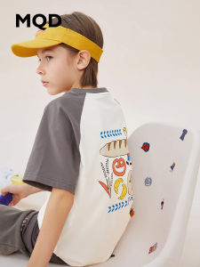 Cool Cotton Short Sleeve T-Shirt for Boys Cartoon Print Comfortable Breathable Summer Wear for Kids And Tweens MQD Brand