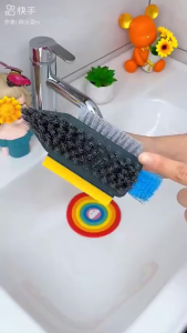 Bàn Chải Đa Năng 4in1 Vệ Sinh Khe Cửa Góc Tường Ron Gạch – Đầu Nhỏ Siêu Sạch Tay Cầm Chống Trượt