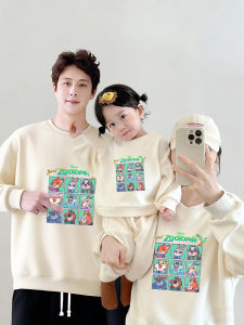 Family Matching Hoodies Autumn Winter High End Fleece Round Neck