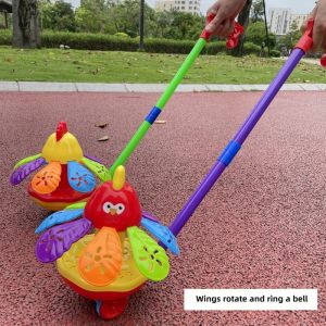 Baby Walker Toy - Push & Spin Chicken with Rotating Wings Interactive Learning Gift for Toddlers 1-3 Years - Early Walking Aid & Fun Play