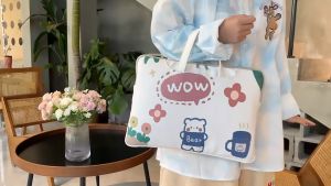 Túi xách da chống sốc laptop macbook surface túi công sở nữ cặp đựng laptop cute dễ thương