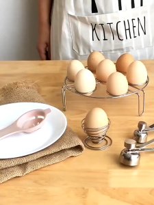 Stainless Steel Egg Cracker Shell Remover Egg Topper for Boiled Egg Kitchen Accessory