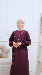Baju Gamis Anak Perempuan 2-12 Tahun Sabrina Anti UV / Abaya Anak Lebaran Terbaru / Baju Muslim Anak