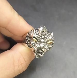 Cincin Pria Retro Desain Naga Legenda Pixiu Model Terbuka