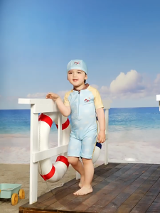 Paw Patrol ชุดว่ายน้ำเด็กชุดว่ายน้ำน่ารักการ์ตูนชิ้นเดียวสำหรับเด็กเล็กแขนสั้น