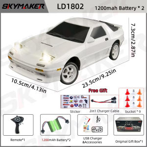 Skymaker AE86 Model LD1801 RX-7 FC LD1802 1:18 RC Drift Car 1/18 2.4G Remote Control ESP Gyroscope LED Mini RC Racing Car Toys