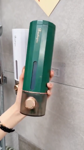 Wall Mounted Soap Dispenser Manual Press Shampoo Dispenser Organizer Bottle Bathroom Liquid Containe