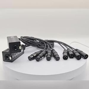 4 Channel 3Pin XLR Snake Cable STP Cat5 Cat6 Cat7 Network Signal Extender for Stage Sound Lighting and Recording Studio