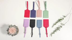 Multicolor Aircraft Boarding Pass Creative Suitcase Tag Check-in Boarding Name Card Leather PU Luggage Tag