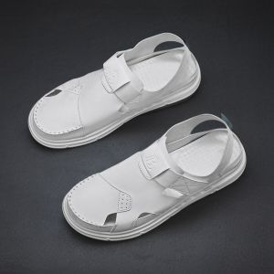 Mens Sandals Summer Outdoor Office Wear Slip-On Breathable Slip-On Beach Shoes Rubber Outsole Comfortable Casual Loafers