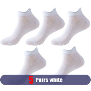 1/5 Pairs Man Ankle Crew Socks Sport Nylon Quick-Drying Low Cut Mesh Compression Breathable Sweat-Absorbing Fitness Boat Socks