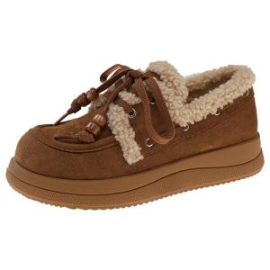 Josiny | Thick-soled Warm Lining Winter New Ladies Loafers