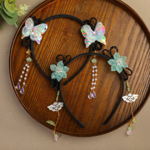 Phụ Kiện Tóc Phong Cách Cổ Đại Trung Quốc Cho Bé Gái Quần Áo Trẻ Em Phụ Kiện Tóc Búi Tai Thỏ Tua Rua Cho Bé Gái Phụ Kiện Tóc