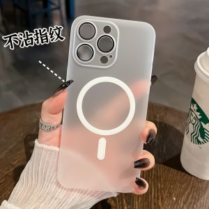 Ultra-Thin Magnetic Absorption Full-Coverage Hard Shell Case for Apple 14Promax 13promax 8p 12 with Wireless Charging And Fingerprint Protection