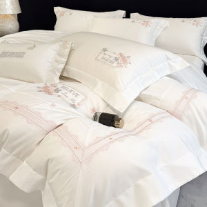 Luxurious Embroidered Long-staple Cotton Bedding Set