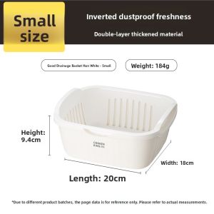 COOKER KING | Thickened Food-Grade PP Vegetable Washing Basket with Drainage
