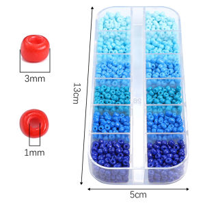 2000ชิ้นคละสีลูกปัดขนาดเล็ก3มม. ชุดลูกปัดแก้วลูกปัดหลวมชุดทำสร้อยข้อมือสำหรับเครื่องประดับงานหัตถกรรมศิลปะ DIY
