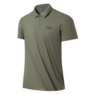 Jeep | Jeep Mens Quick Dry Breathable Outdoor Polo Shirt Short Sleeve T-Shirt Ultra Light Sweat Absorbent Mesh Design Summer Wear