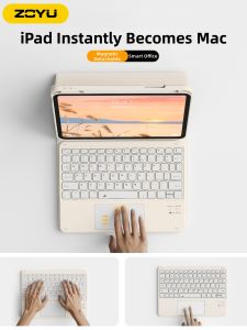 Zoyu | Drop-Proof Full Cover Protective Case with Keyboard Bluetooth Stand Pencil Slot