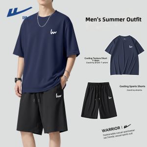 Warrior | Summer Ice Silk Running Sportswear Set for Men and Teens