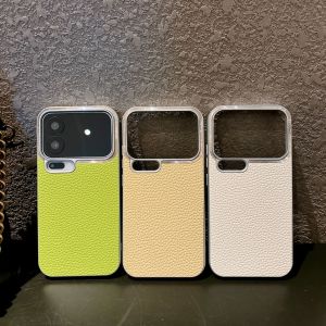 Applicable to Xiaomi 17PROMAX mobile phone case lychee pattern all-inclusive lens Redmi K90 acrylic anti-drop protective cover. h2607069