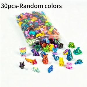 60Pc 3D Printed Mini Animal Figurines Mixed Color Assortment-Printed Home Ornaments for Room Decor &Holiday Gifts Teacher Reward