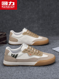 Warrior Mens Canvas Shoes Wear-resistant Sports Sneakers Breathable Spring Summer Low Top Casual Slip-On Glue Cemented Flat Heel