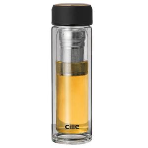 CILLE | Tea-Water Separating Glass Mug Heat Resistant