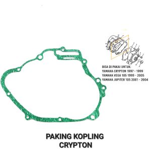 Paking Kopling Crypton - Packing Gasket Perpak Kopleng Kupling Crankcase Rengkes Kanan Yamaha Vega Lama Old Jupiter 105