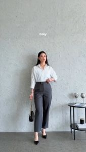 Alexa Pants - Loose Pants Highwaist - Celana Kerja Wanita - Celana Formal Wanita - Celana Kantor