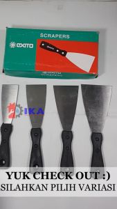 KAPE GAGANG KARET FIBER / SCRAPPER / ALAT PENGERUK CAT TEMBOK 1.5" 2" 2.5" 3" 4" INCH BAGUS MURAH