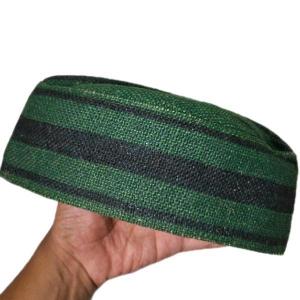 Peci Goni Hijau Plat Hitam Tinggi 9cm | Santri Creative