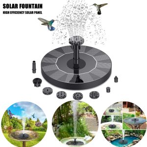 Solar Water Fountain Pool Pond Waterfall Fountain Garden Supplies Decoration Outdoor New Mini Solar Powered Fountain Bird Baths