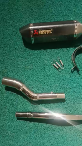370mm Akrapovic fullsystem w/silencer--Sniper 155 stainless elbow