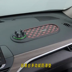 SEAMETAL Multifunction Car Anti-Slip Mat with Universal Phone Holder Dashboard Anti-Slip Pad with Parking Number Plate