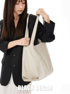 Black Sugar Bus Large Capacity Minimalist Shoulder Tot Bag Casual Underarm Bag for Commuting And Leisure PU Leather Handbag