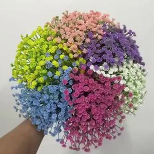20pcs Vibrant Artificial Youngsterss Breath Bouquet - Realistic White Pink & Purple Flowers for Weddings