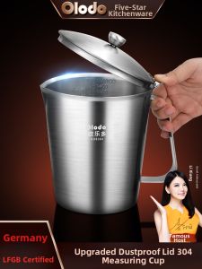Olodo | Stainless Steel Large Measuring Cup With Scale Lid