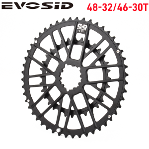 EVOSID Road Bicycle Chainring 46-30T 48-32T Folding Bike Chain Wheel 8/9/10/11/12 Speed Gravel Chainwheel 40/42/44/46/48T Crown
