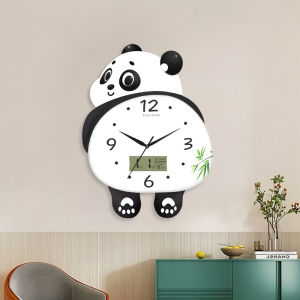 Panda Swinging Wall Clock Living Room Home Use Quartz Clock Creative Silent New Model Wall Table Clock Annual Calendar