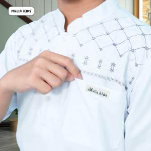 stelan Koko kurta putih anak manasik haji anak 5 sampai 13thn