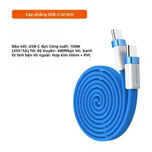 Cáp Từ Tính USB C CABLETIME 100W Sạc Nhanh Truyền Dữ Liệu Tốc Độ Cao Loại C Dành Cho iPhone 17/16 HUAWEI Xiaomi - Chất Liệu PVC