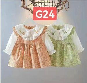 Sét Váy  Dài Tay bé sơ sinh chất vải kate mềm mát Size 10-19 kg  Đầm bé gái sơ sinh