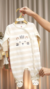 Elegant Kids ชุดนอนคลุมเท้าลูกชาย/ลูกสาว 6-24เดือน ชุดหมีคลุมเท้ากระดุมหน้า Winter Collection | Babytrend