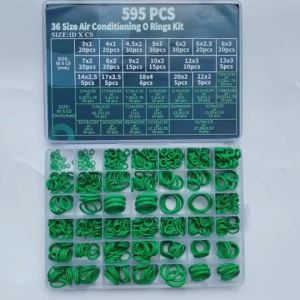 595pcs 36 Size Seal Rubber O-Rings Air Conditioning O Ring Kit Assortment Set for Compressor Automotive A/C Plumbing R