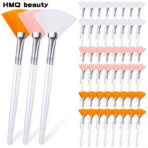 3/6/12 Hình Quạt Đầu Dẹp Mặt Bàn Chải Tổng Hợp Mềm Nylon Di Động Khẩu Trang Applicator Mỹ Phẩm Dụng Cụ Nền Bronzer Điêu Khắc